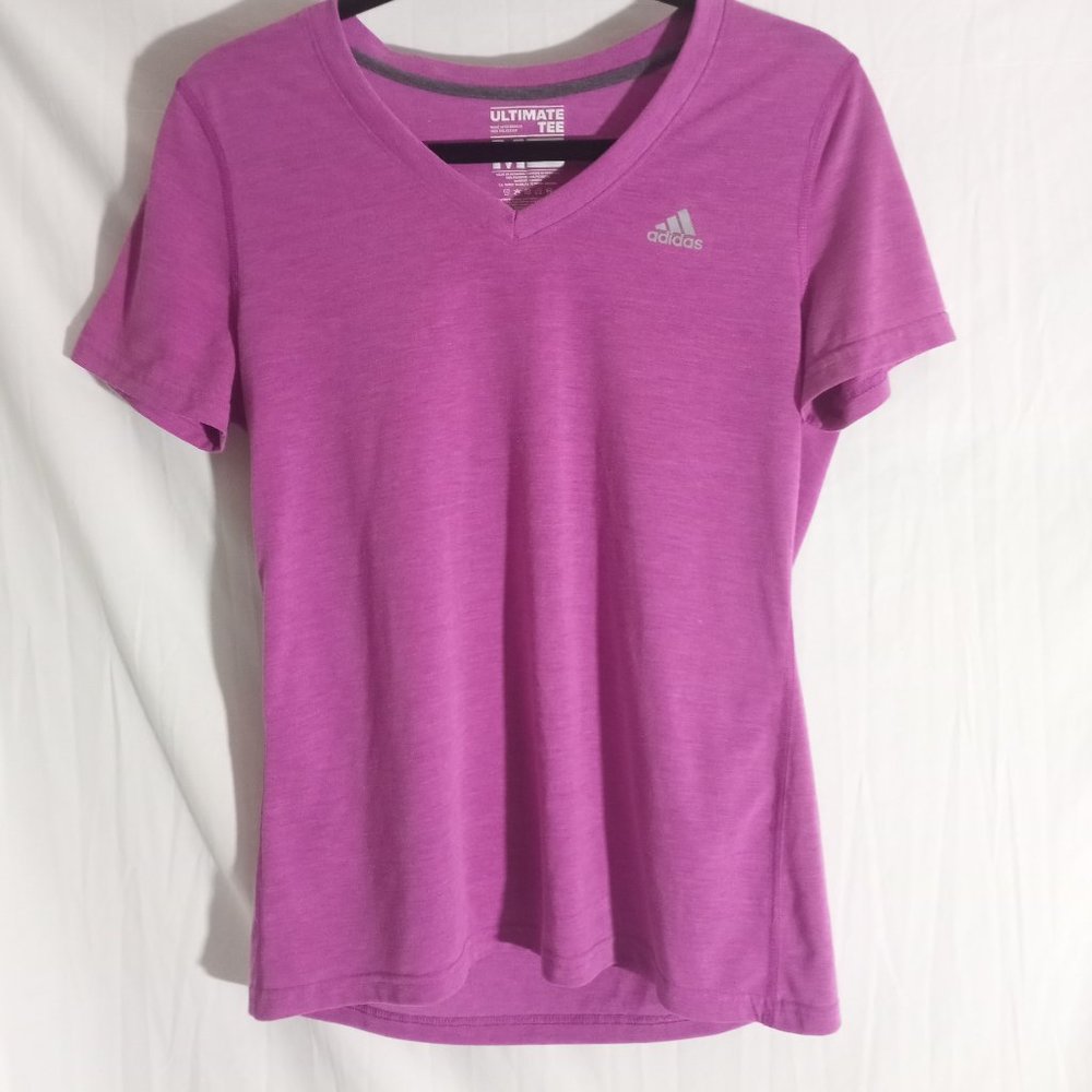 3/$10  EUC  Adidas Climate Ultimate T shirt  Size M  Bust 36"  Length 24"